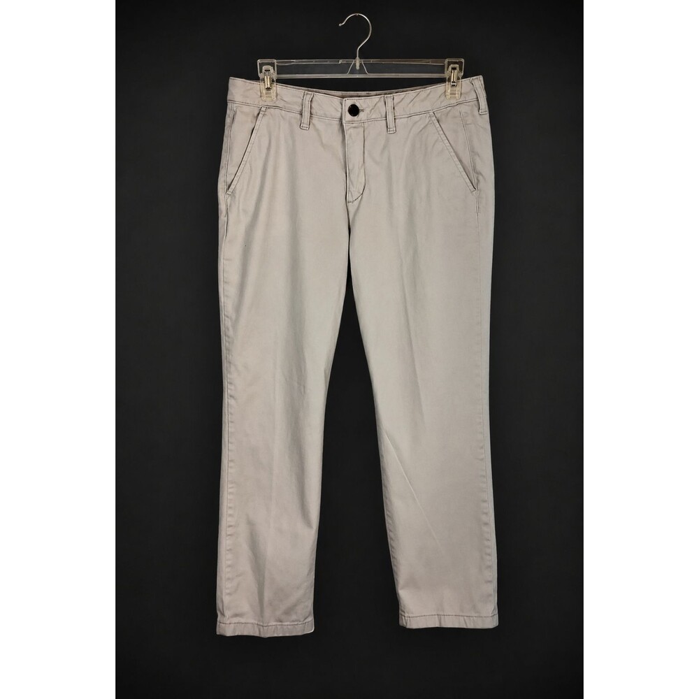 St. John's Bay Girlfriend Women's Pants Size 12 (34/28) Beige Chinos Cotton GUC